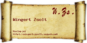 Wingert Zsolt névjegykártya